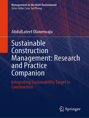 cover image of Sustainable Construction Management